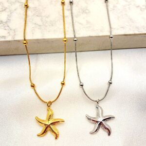 Collar con dije de estrella de mar