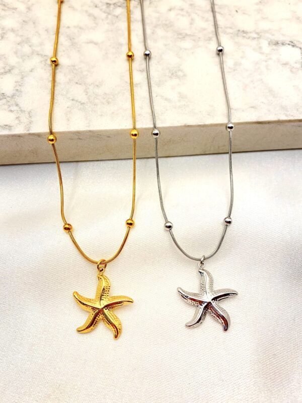 Collar con dije de estrella de mar