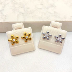 Aretes dúo floral