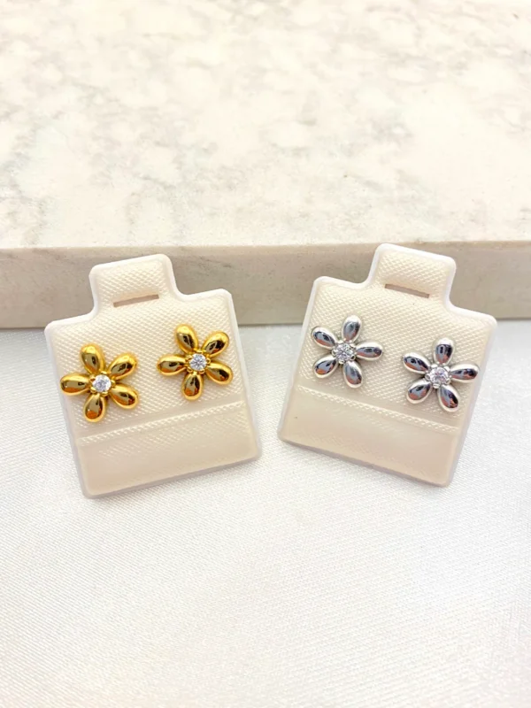 Aretes dúo floral