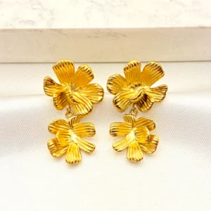 Aretes doble flor