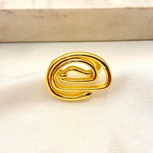 Anillo onda dorada